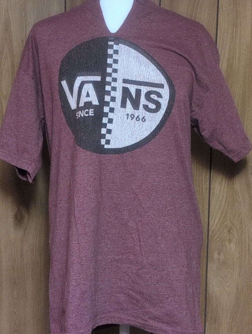 Vans Heather Burgundy Logo Short Sleeve T-Shirt